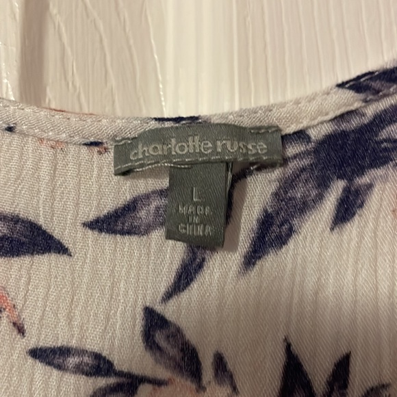 Flower Open Shoulder Long Sleeve - Picture 2 of 5